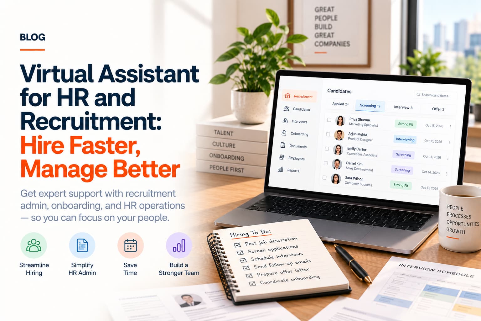 Virtual Assistant for HR and Recruitment: Hire Faster, Manage Better